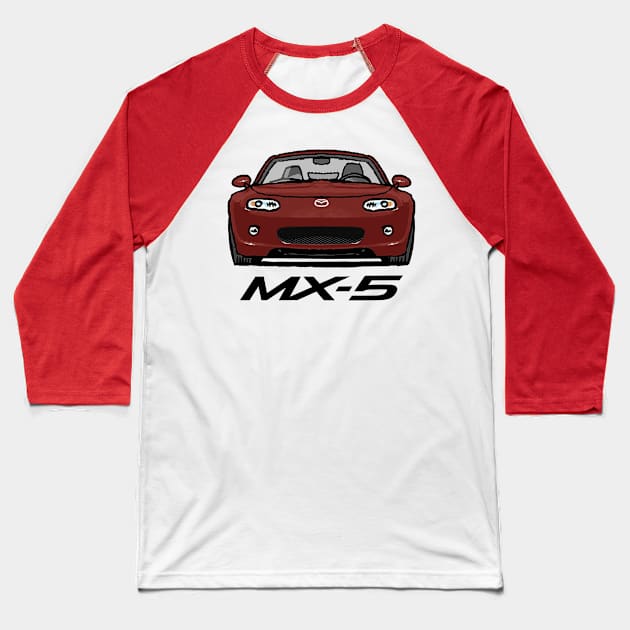 MX5 NC1 Copper Red Baseball T-Shirt by Woreth